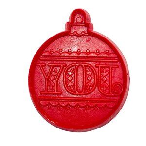 Vintage Hallmark Red Christmas Ornament Cookie Cutter Imprint